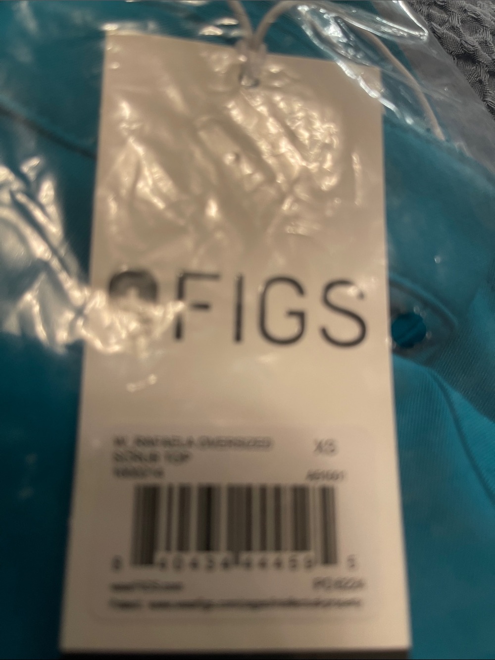 NWT FIGS Teal Medical Scrub Top - Picture 2 of 5